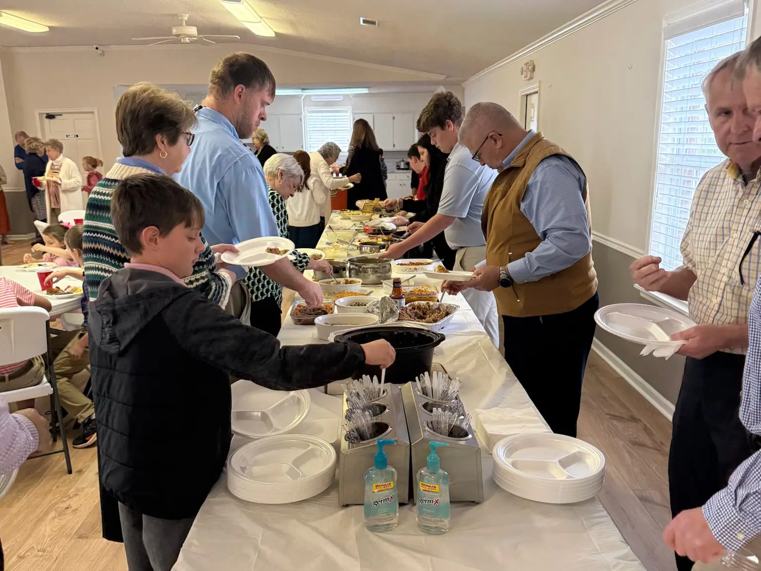 Fellowship hall gathering